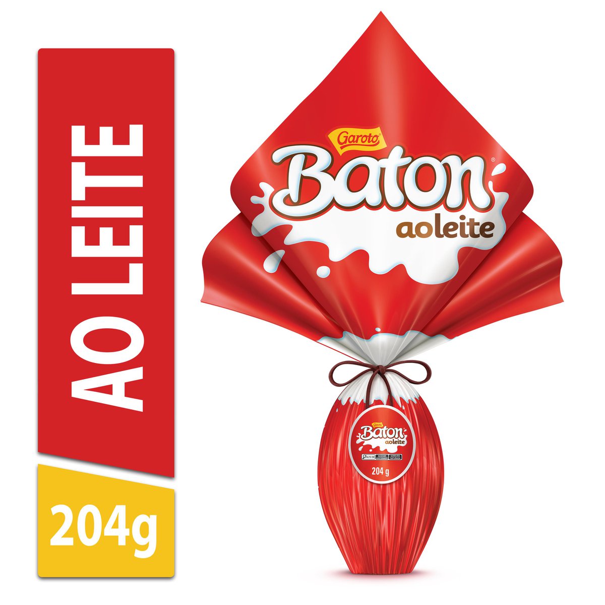 Ovo de Páscoa Garoto Baton Ao Leite 204g