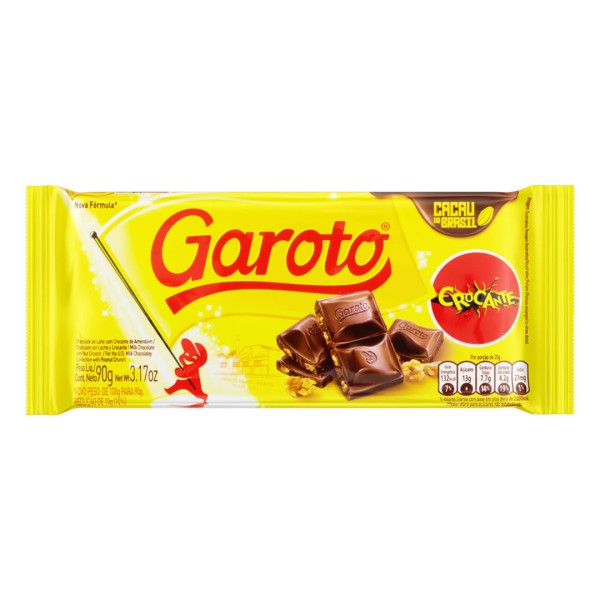 Chocolate Garoto Crocante 90g