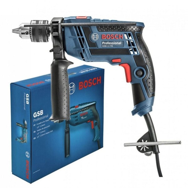 Encontraproduto.com.br - Furadeira Bosch 1/2 Imp. 600W GSB 13RE 220V C/08 Brocas