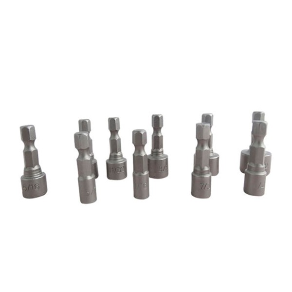 Encontraproduto.com.br - Jogo de Soquetes com 10 Peças para Parafusadeiras Skil