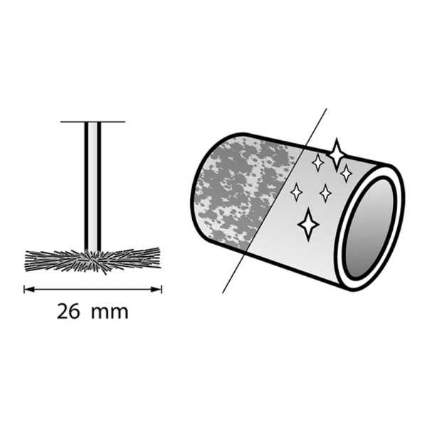 Encontraproduto.com.br - Escova Circular com Cerdas Dremel 403 3/4 2 Peças 26150403AA