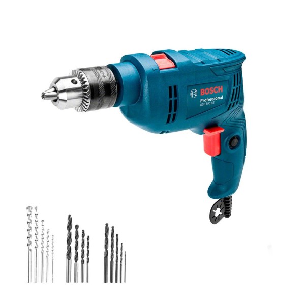 Encontraproduto.com.br - Furadeira de Impacto 1/2 GSB550-RE 550W com 14 Brocas Bosch