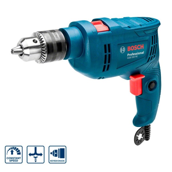Encontraproduto.com.br - Furadeira de Impacto 1/2 GSB550-RE 550W com 14 Brocas Bosch