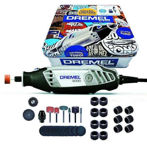 Encontraproduto.com.br - Micro Retifica 3000 Com/Acessorios 31 Peças DREMEL 0615A001ZX000