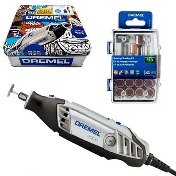 Encontraproduto.com.br - Micro Retifica 3000 Com/Acessorios 31 Peças DREMEL 0615A001ZX000