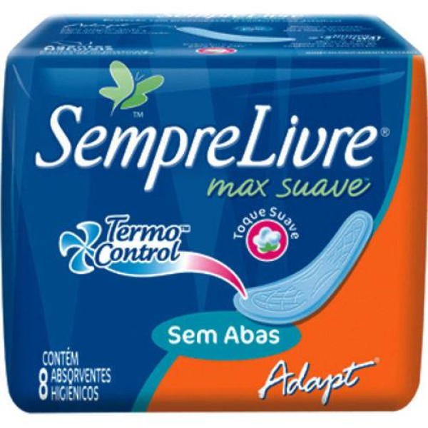 Encontraproduto.com.br - Absorvente Sempre Livre Adapt Termo Control Sem Abas 8 Unidades