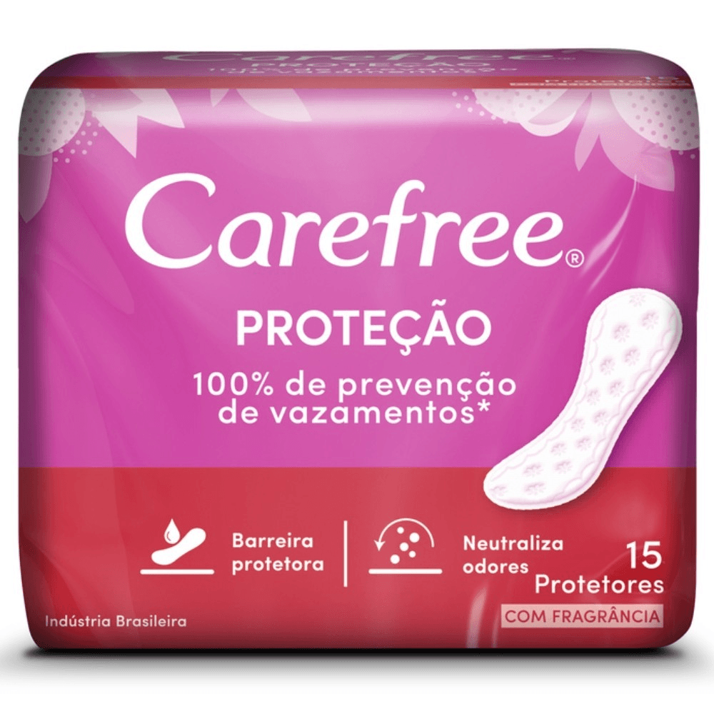 Encontraproduto.com.br - Protetor Diário sem Abas Carefree Proteção Pacote 15 Unidades