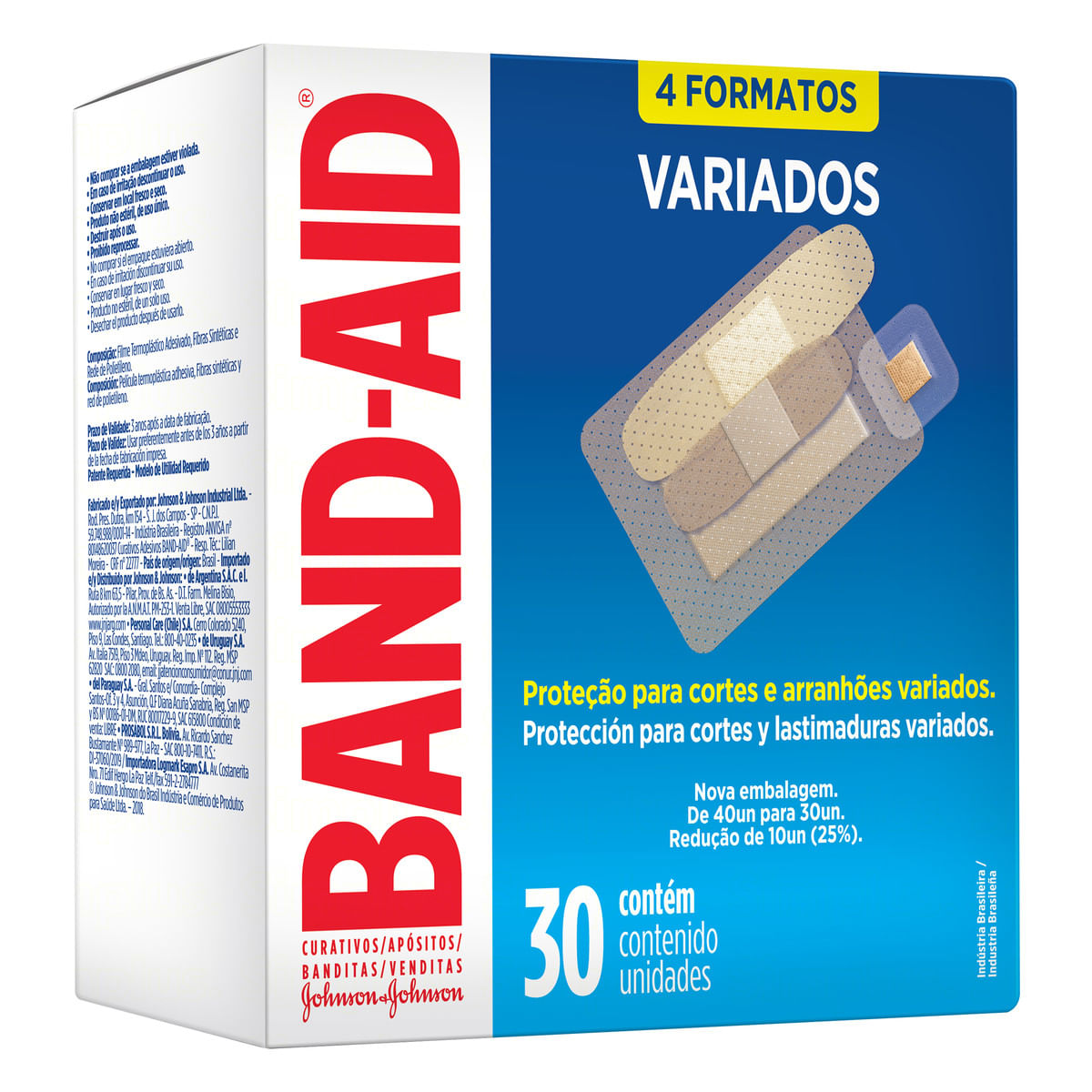 Encontraproduto.com.br - Curativo Band-Aid Transparente Variados 30 Unidades