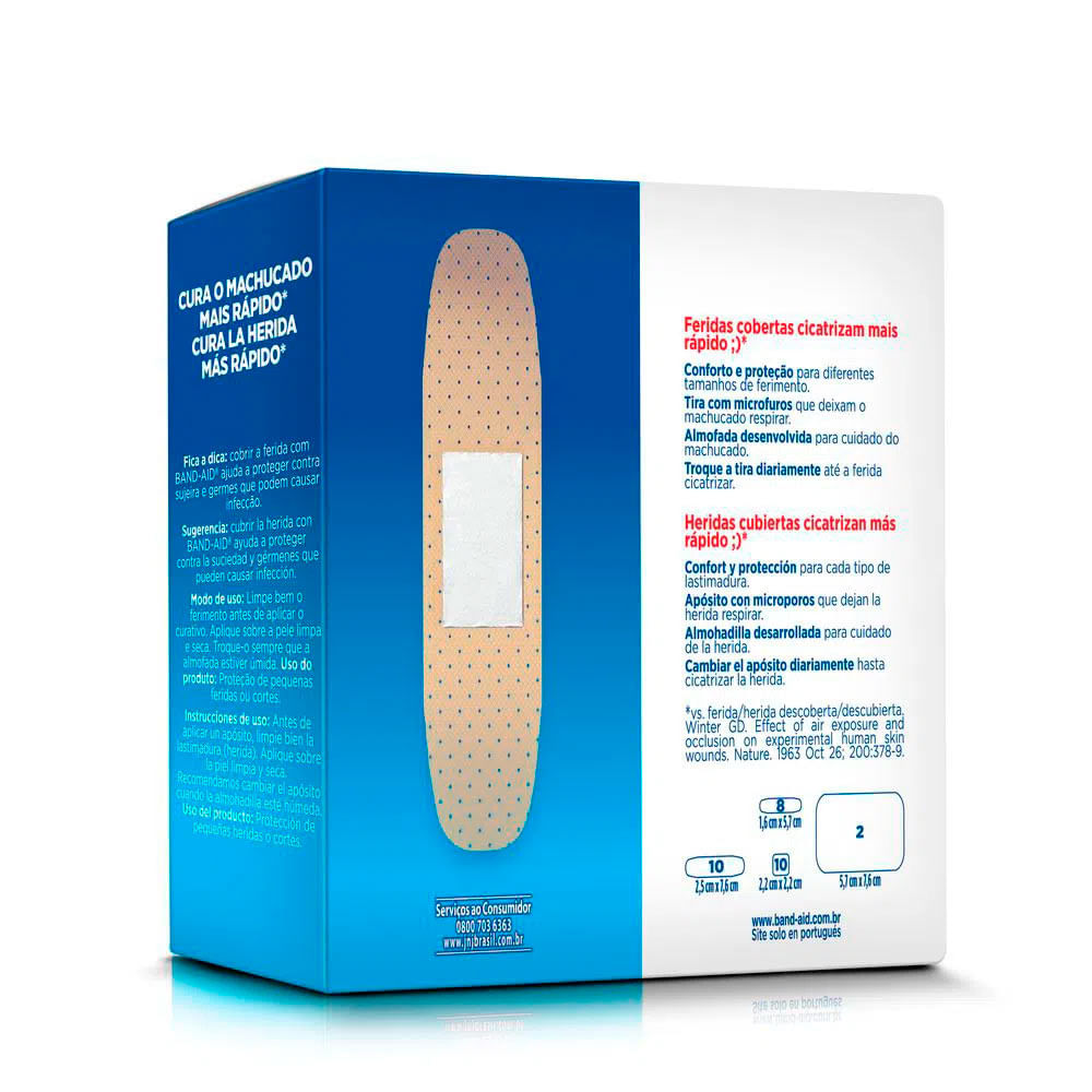 Encontraproduto.com.br - Curativo Band-Aid Transparente Variados 30 Unidades