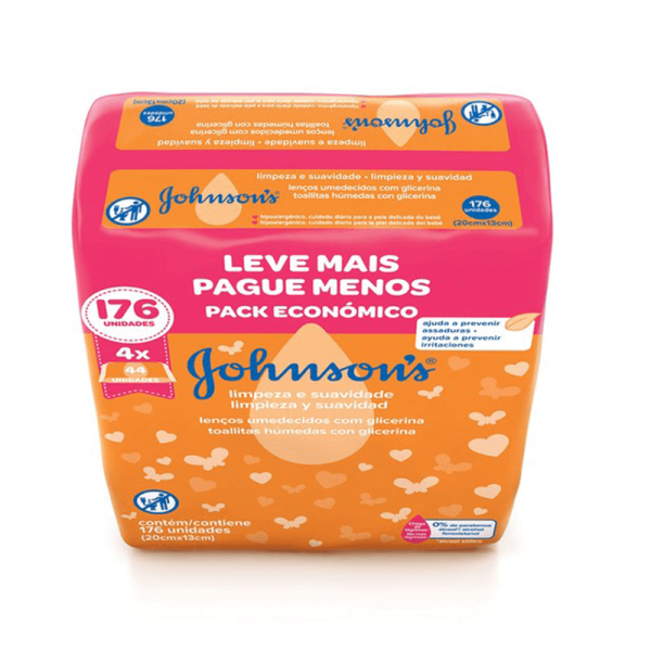 Encontraproduto.com.br - Toalha Umedecida Johnson`S Limpeza E Suavidade Lv4 Pg3 C/44