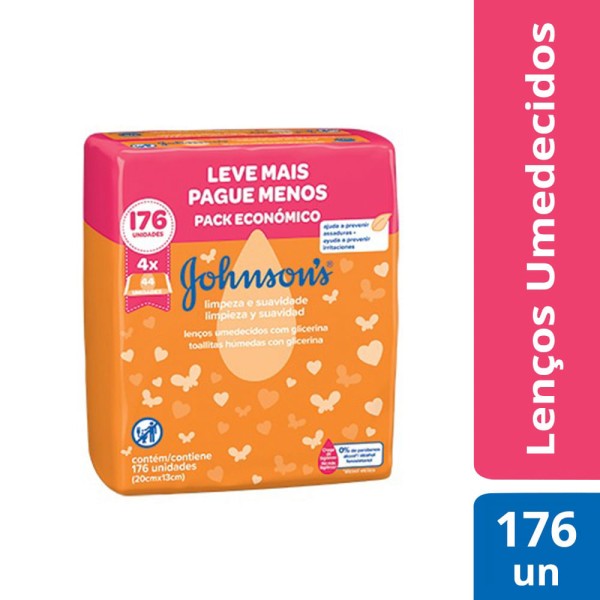 Encontraproduto.com.br - Toalha Umedecida Johnson`S Limpeza E Suavidade Lv4 Pg3 C/44