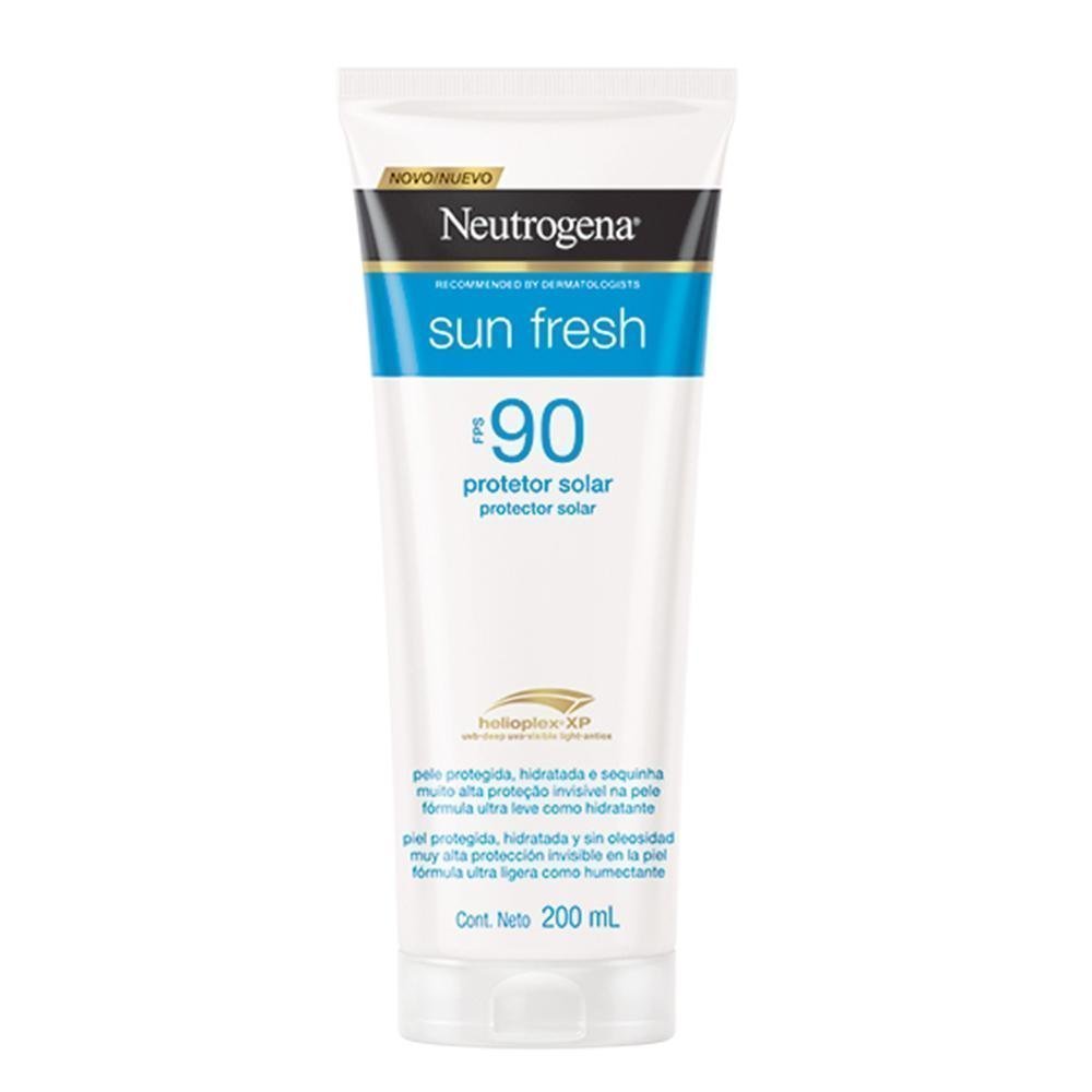 Encontraproduto.com.br - Protetor Solar Neutrogena Sun Fresh Corpo e Rosto Loção FPS90 Frasco 200ml