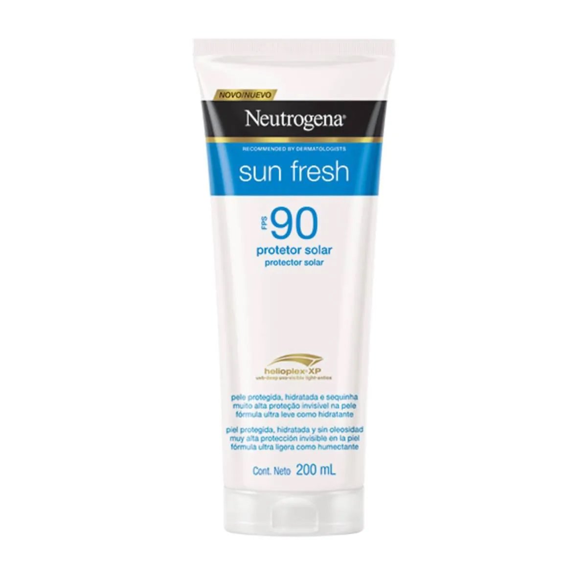 Encontraproduto.com.br - Protetor Solar Neutrogena Sun Fresh Corpo e Rosto Loção FPS90 Frasco 200ml