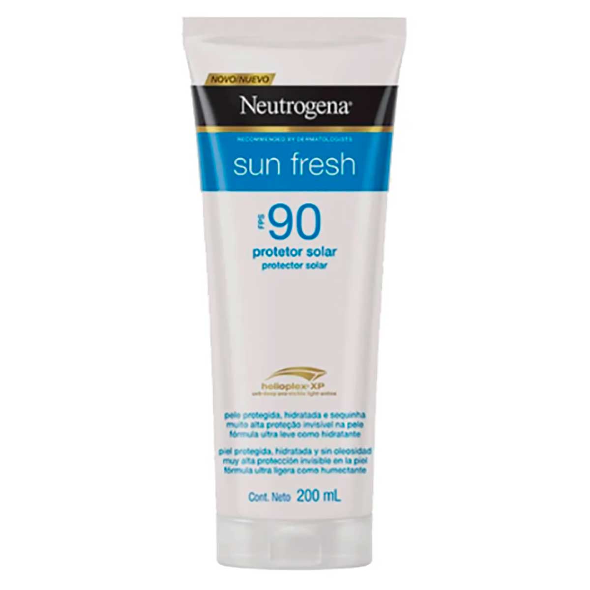 Encontraproduto.com.br - Protetor Solar Neutrogena Sun Fresh Corpo e Rosto Loção FPS90 Frasco 200ml