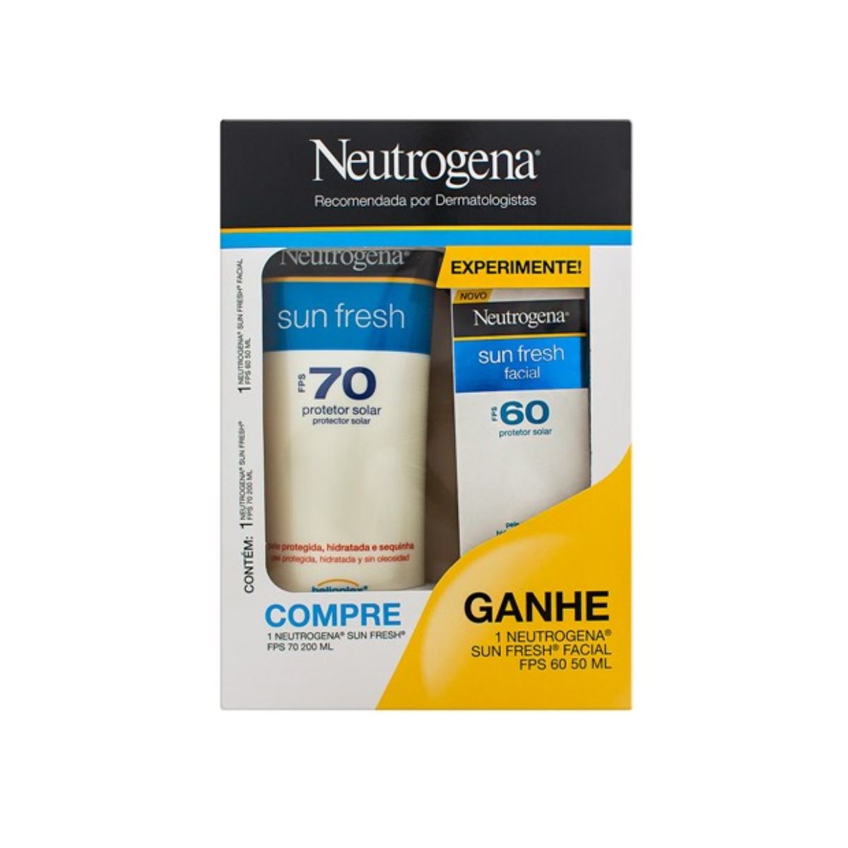 Encontraproduto.com.br - Neutrogena Sunfresh FPS70 200 ml e facial 60 50 g