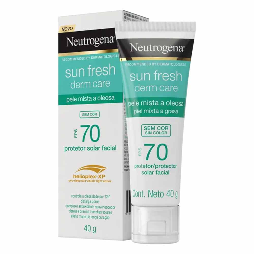 Encontraproduto.com.br - Protetor Solar Facial Sun Fresh FPS 70 Pele Mista à Oleosa Neutrogena - 40g