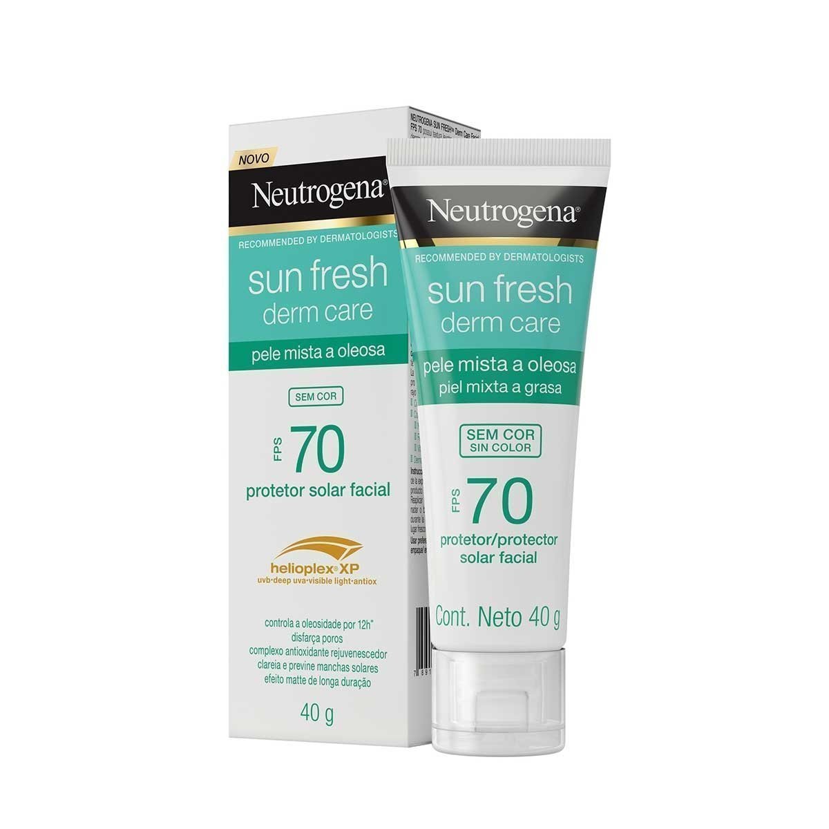 Encontraproduto.com.br - Protetor Solar Facial Sun Fresh FPS 70 Pele Mista à Oleosa Neutrogena - 40g