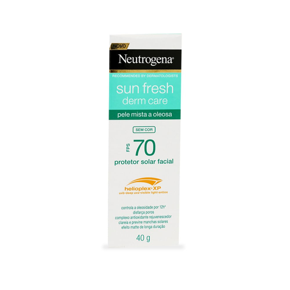 Encontraproduto.com.br - Protetor Solar Facial Sun Fresh FPS 70 Pele Mista à Oleosa Neutrogena - 40g