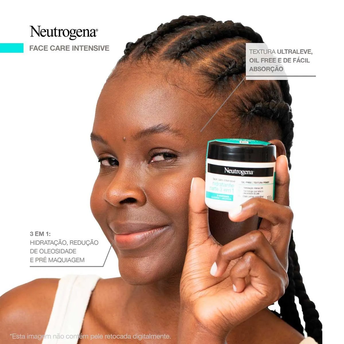 Encontraproduto.com.br - Hidratante Facial Neutrogena Face Care Intensive Matte 3 em 1 Pote 100g