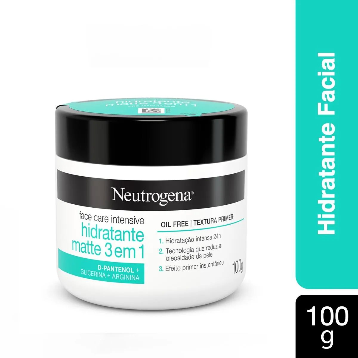 Encontraproduto.com.br - Hidratante Facial Neutrogena Face Care Intensive Matte 3 em 1 Pote 100g
