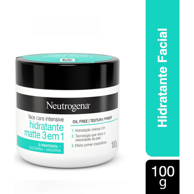 Encontraproduto.com.br - Hidratante Facial Neutrogena Face Care Intensive Matte 3 em 1 Pote 100g