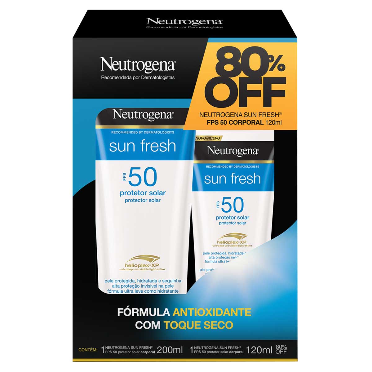 Encontraproduto.com.br - Protetor Solar Neutrogena Sun Fresh FPS50 200ml + 120 ml 80% Off