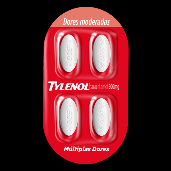 Encontraproduto.com.br - Tylenol 500mg Com 4 Comprimidos Revestidos