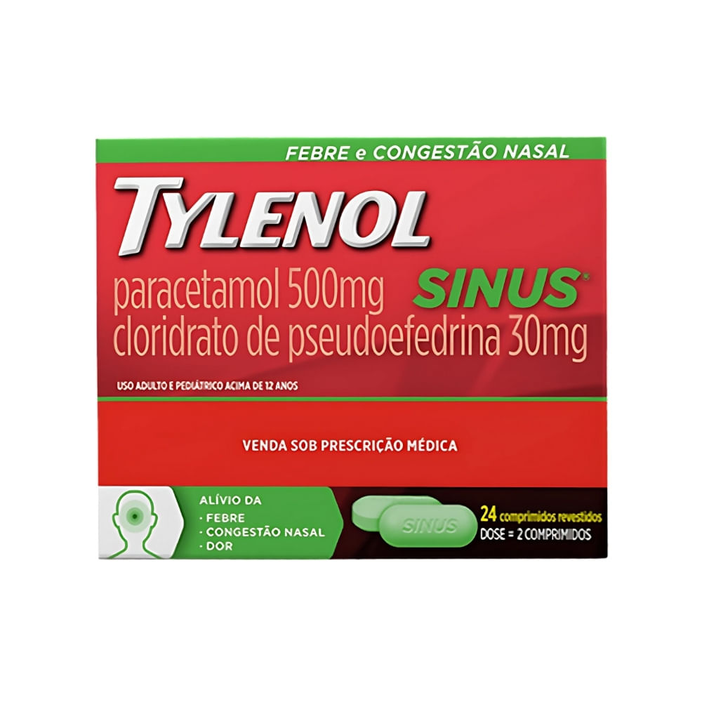 Encontraproduto.com.br - Tylenol Sinus 24 Comprimidos Revestidos