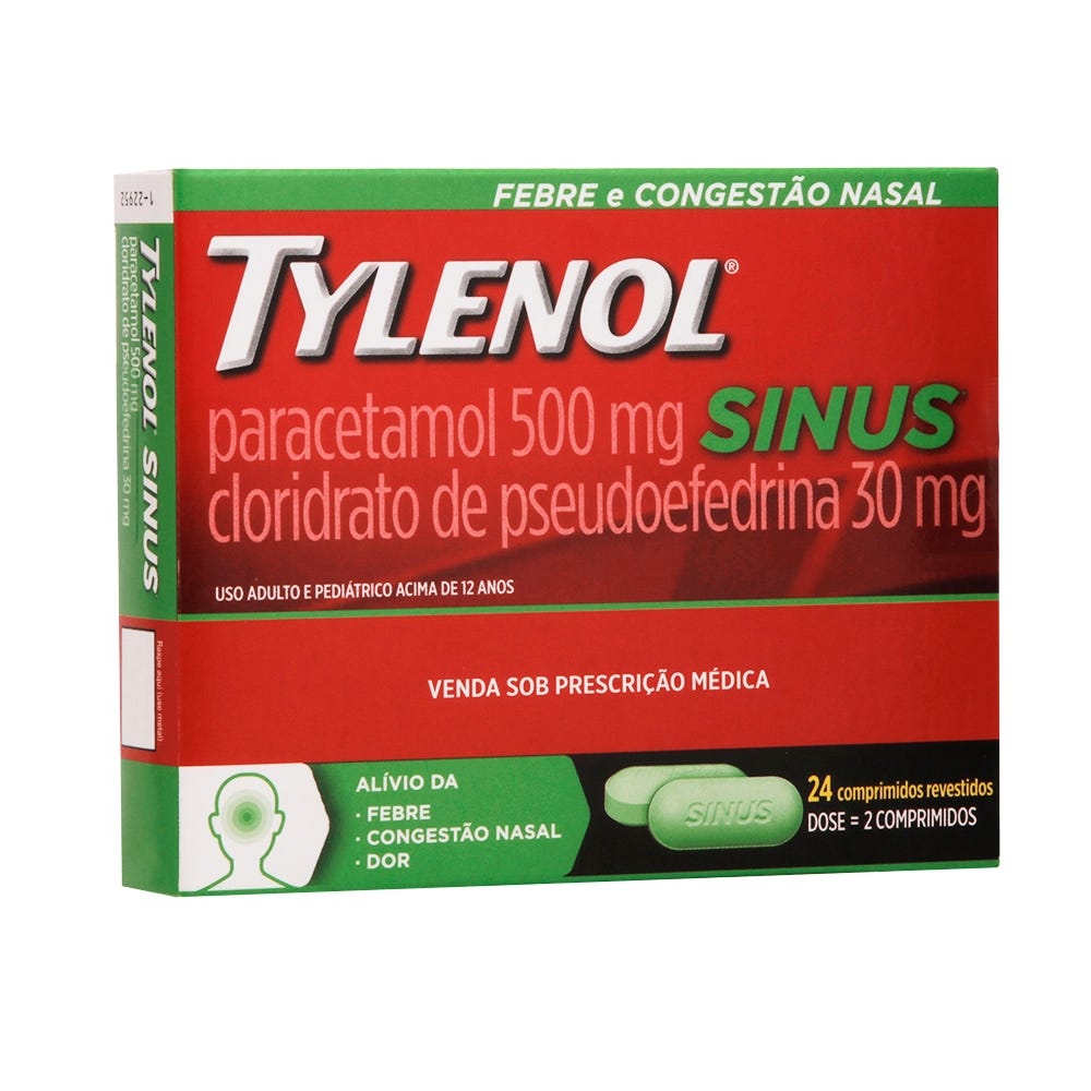 Encontraproduto.com.br - Tylenol Sinus 24 Comprimidos Revestidos