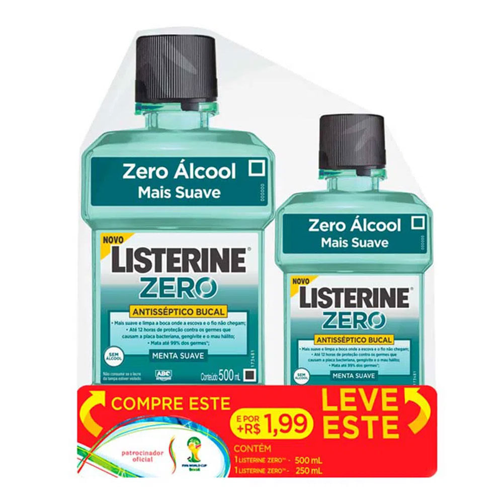 Encontraproduto.com.br - Listerine Zero Leve 500ml + 250ml