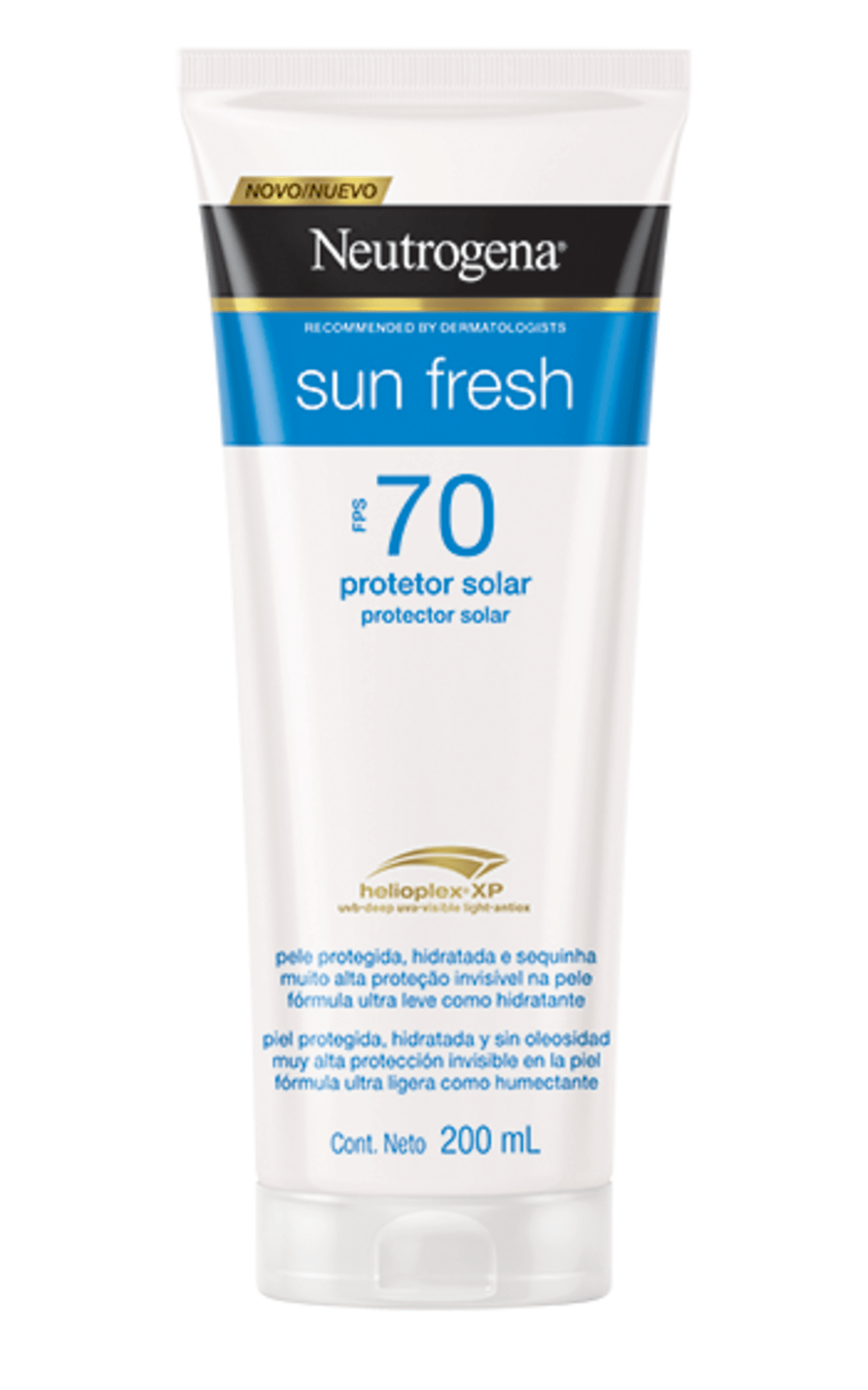 Encontraproduto.com.br - Protetor Solar Neutrogena Sun Fresh FPS70 Frasco 200ml