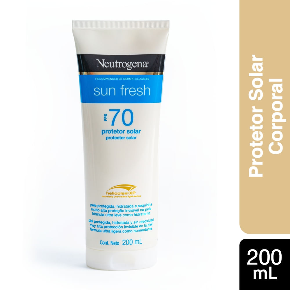 Encontraproduto.com.br - Protetor Solar Neutrogena Sun Fresh FPS70 Frasco 200ml