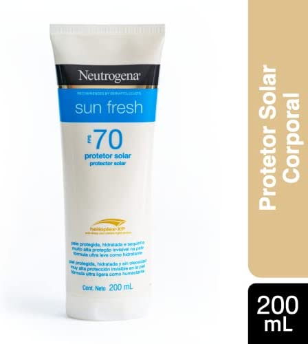 Encontraproduto.com.br - Protetor Solar Neutrogena Sun Fresh FPS70 Frasco 200ml