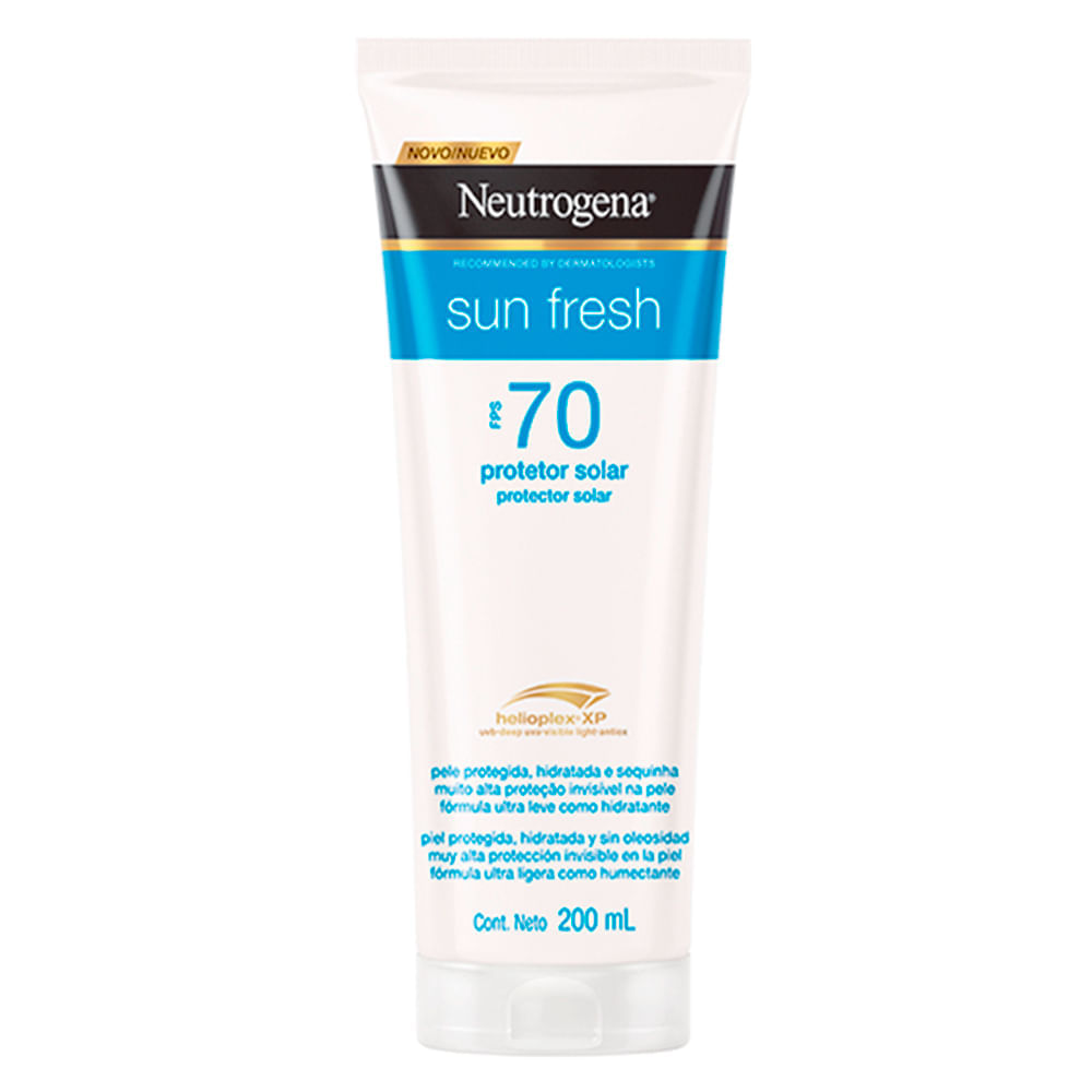 Encontraproduto.com.br - Protetor Solar Neutrogena Sun Fresh FPS70 Frasco 200ml