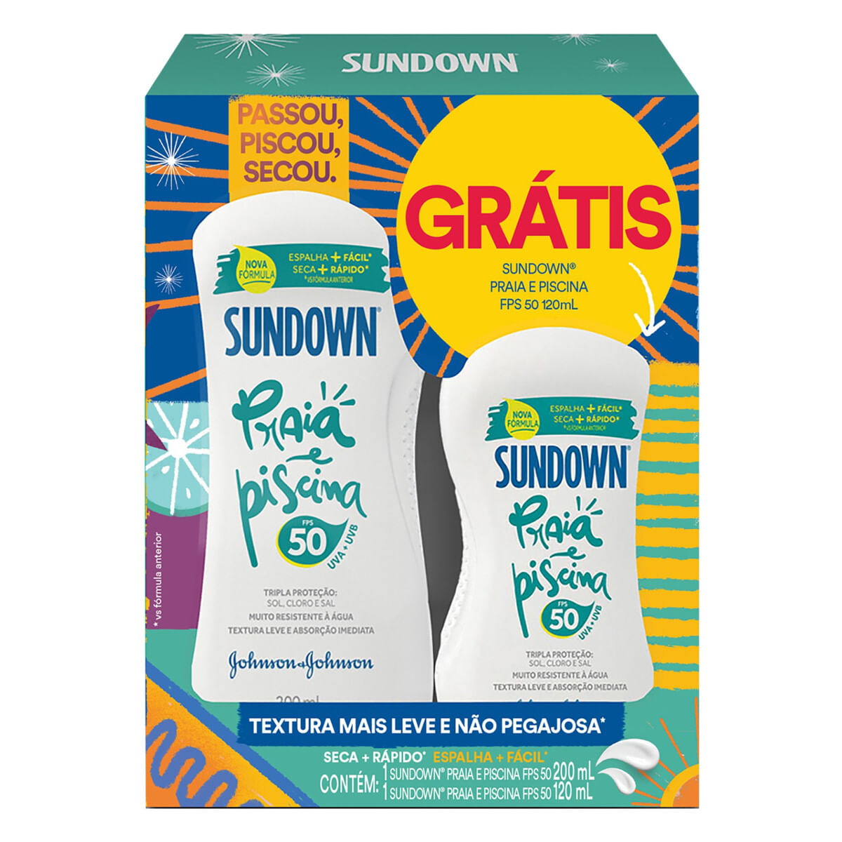 Protetor Solar Sundown FPS 50 200ml Grátis 1 Sundown Facial FPS 50 50g