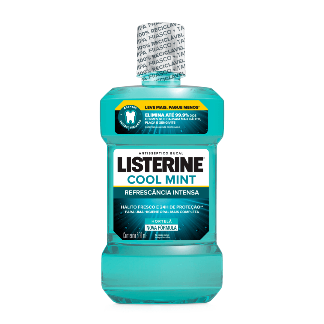 Antisséptico Bucal Cool Mint - Listerine - Lv500ml Pg350ml