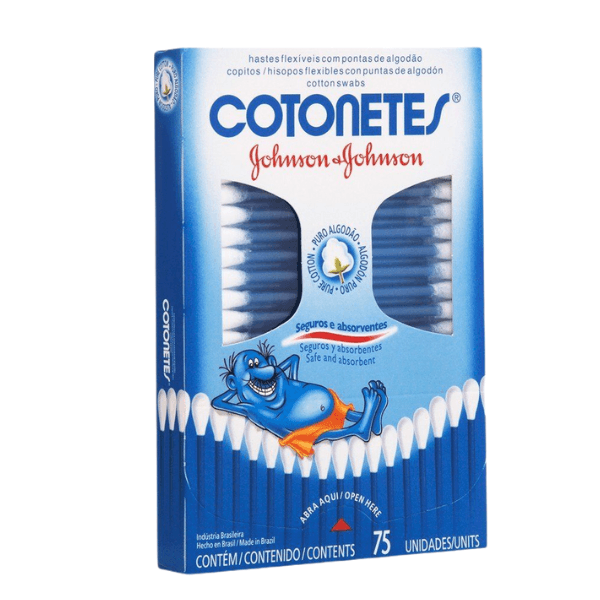 Encontraproduto.com.br - Hastes Flexíveis Cotonetes Johnsons c/ 75 Unid