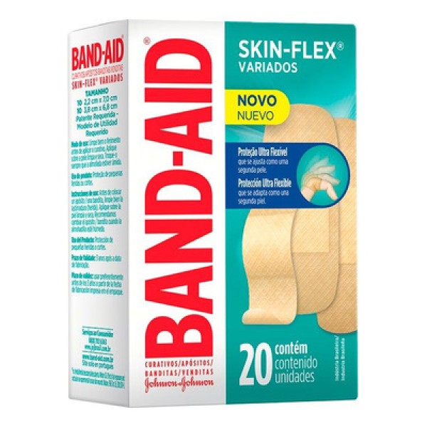 Encontraproduto.com.br - Curativos Band-Aid Skin-Flex Variados 20 Unidades