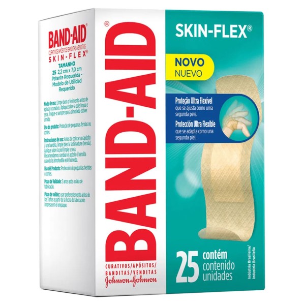 Encontraproduto.com.br - Curativos Band-Aid Skin-Flex 25 Unidades
