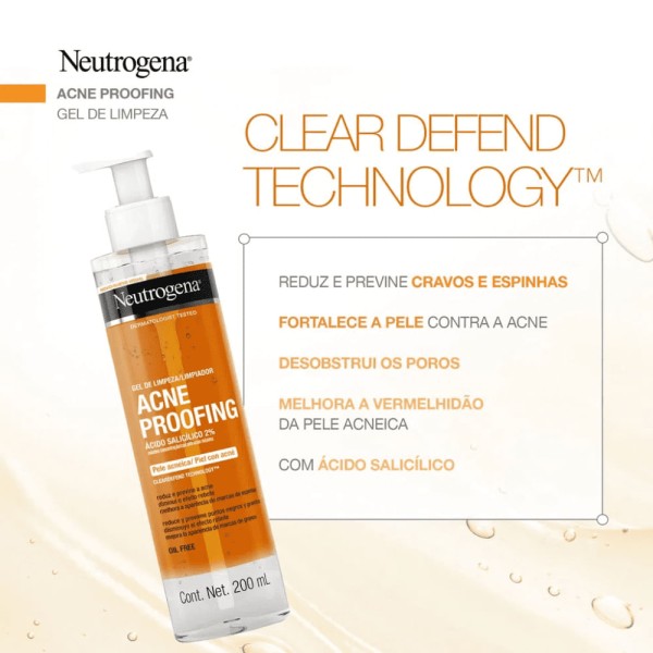 Encontraproduto.com.br - Gel de Limpeza Neutrogena Acne Proofing 200ml