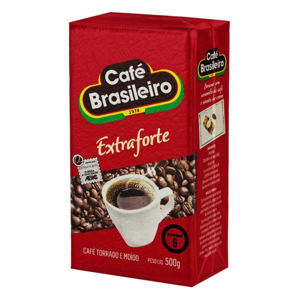 Café Brasileiro Extra forte Vácuo Pacote com 500g