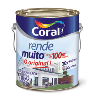 Encontraproduto.com.br - Tinta Acrílica Rende Muito Coral Branco Fosco 3,6L