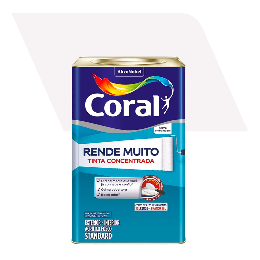 Encontraproduto.com.br - Tinta Acrílica Rende Muito Coral Bco Fosco 18L