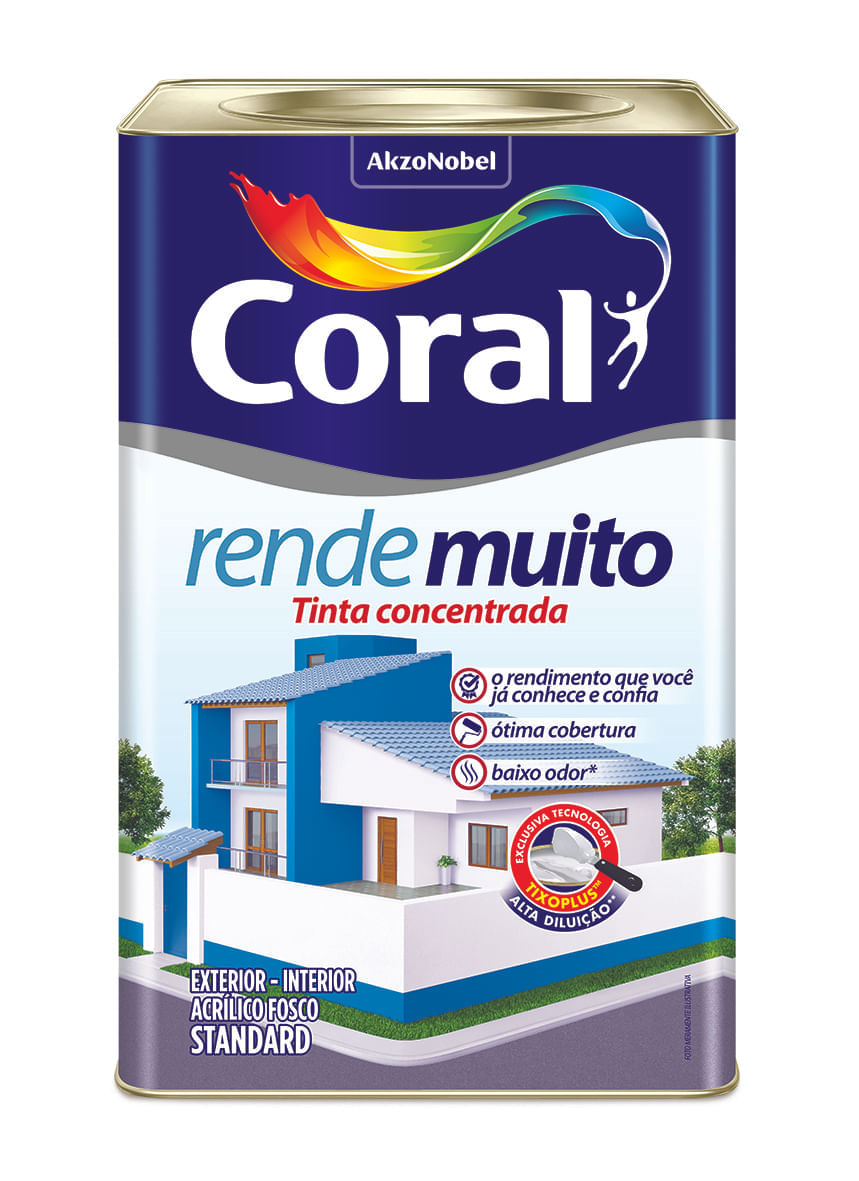 Encontraproduto.com.br - Tinta Acrílica Rende Muito Coral Bco Fosco 18L