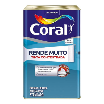 Encontraproduto.com.br - Tinta Acrílica Rende Muito Coral Bco Fosco 18L