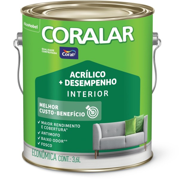 Tinta Acrílica Coralar Camurça Fosco 3,6L