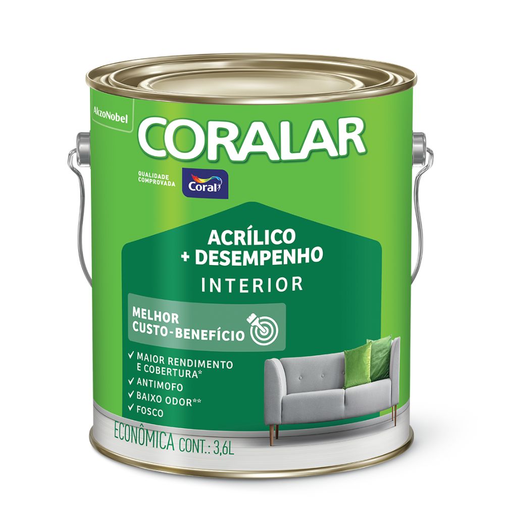 Encontraproduto.com.br - Tinta Econômica Coralar Palha 3,6l Coral