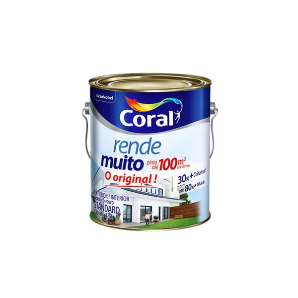 Encontraproduto.com.br - Tinta Standard Rende Muito Amarelo Vanilla 3,6l Coral