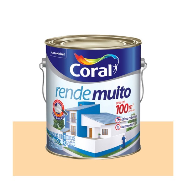 Encontraproduto.com.br - Tinta Standard Rende Muito Amarelo Vanilla 3,6l Coral
