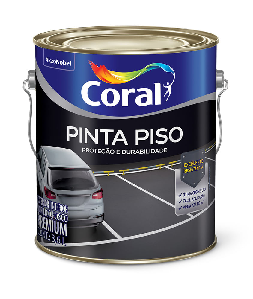 Encontraproduto.com.br - Tinta Para Piso Coral Cinza Médio 3,6L